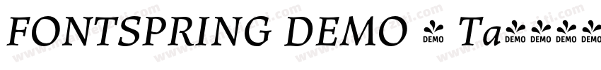 FONTSPRING DEMO - Ta字体转换